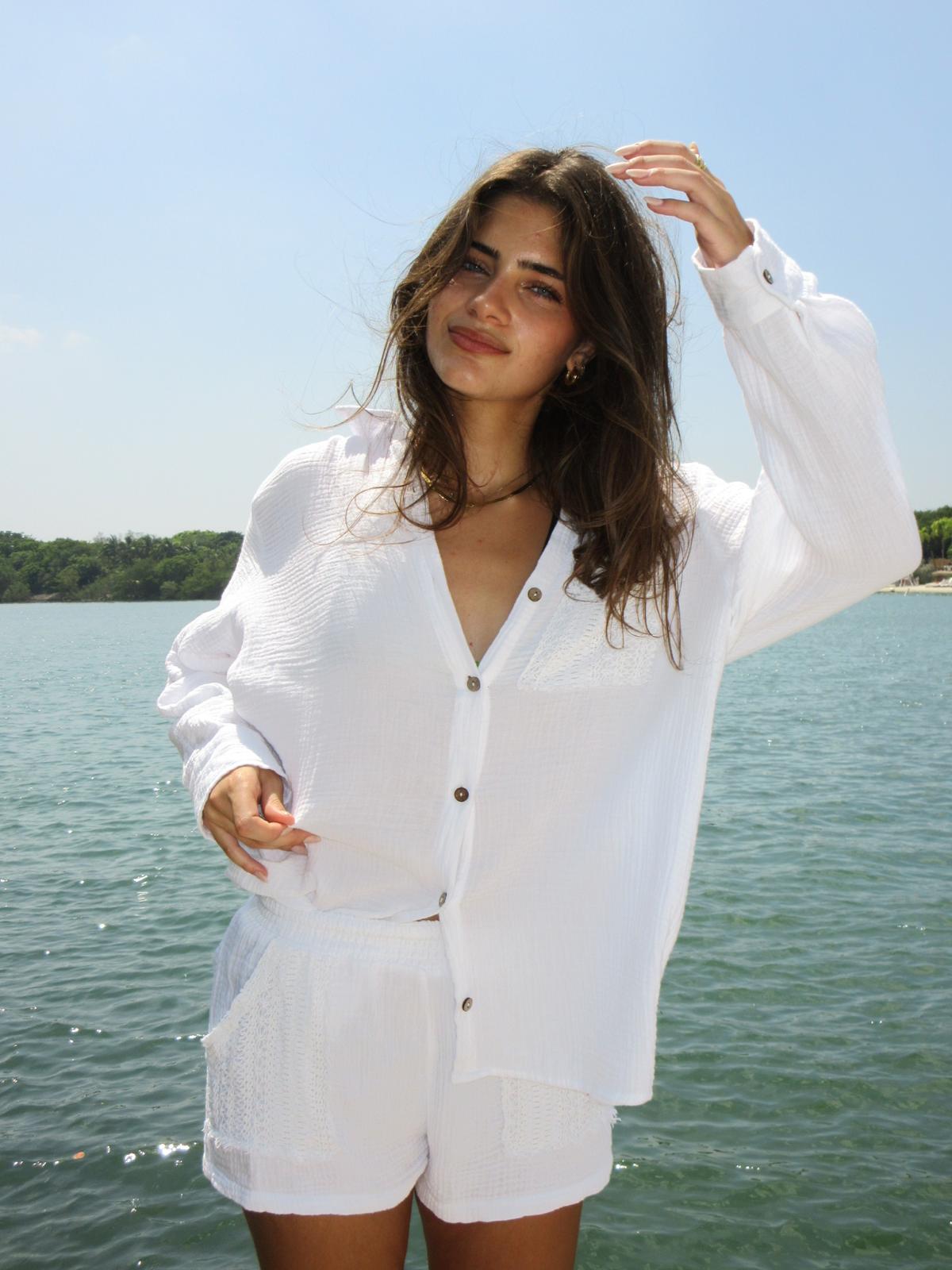 Crochet Pocket Button up