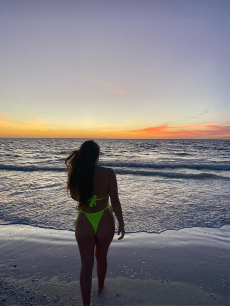 Neon Yellow Beaded Bottom - The Tropical Society