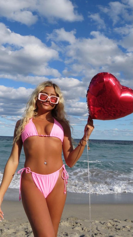 Beads Pink Bottom, bikini bottom, bead detailing, tropical vibe, beach activities, stylish, comfortable