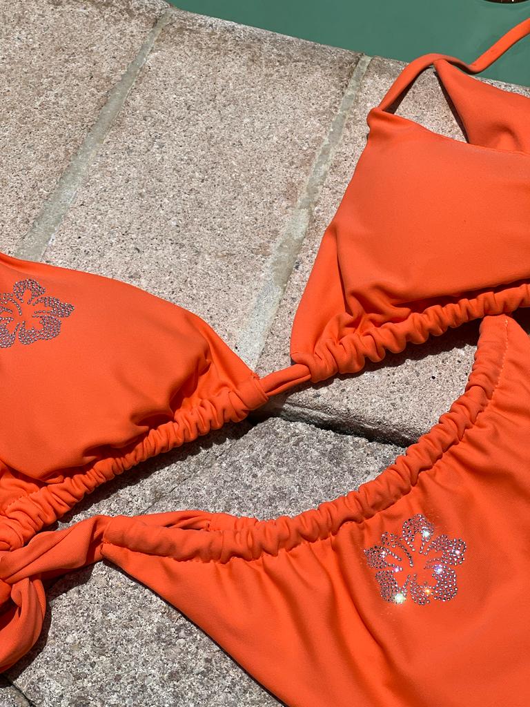 Y2K Orange Tie Bottoms - The Tropical Society