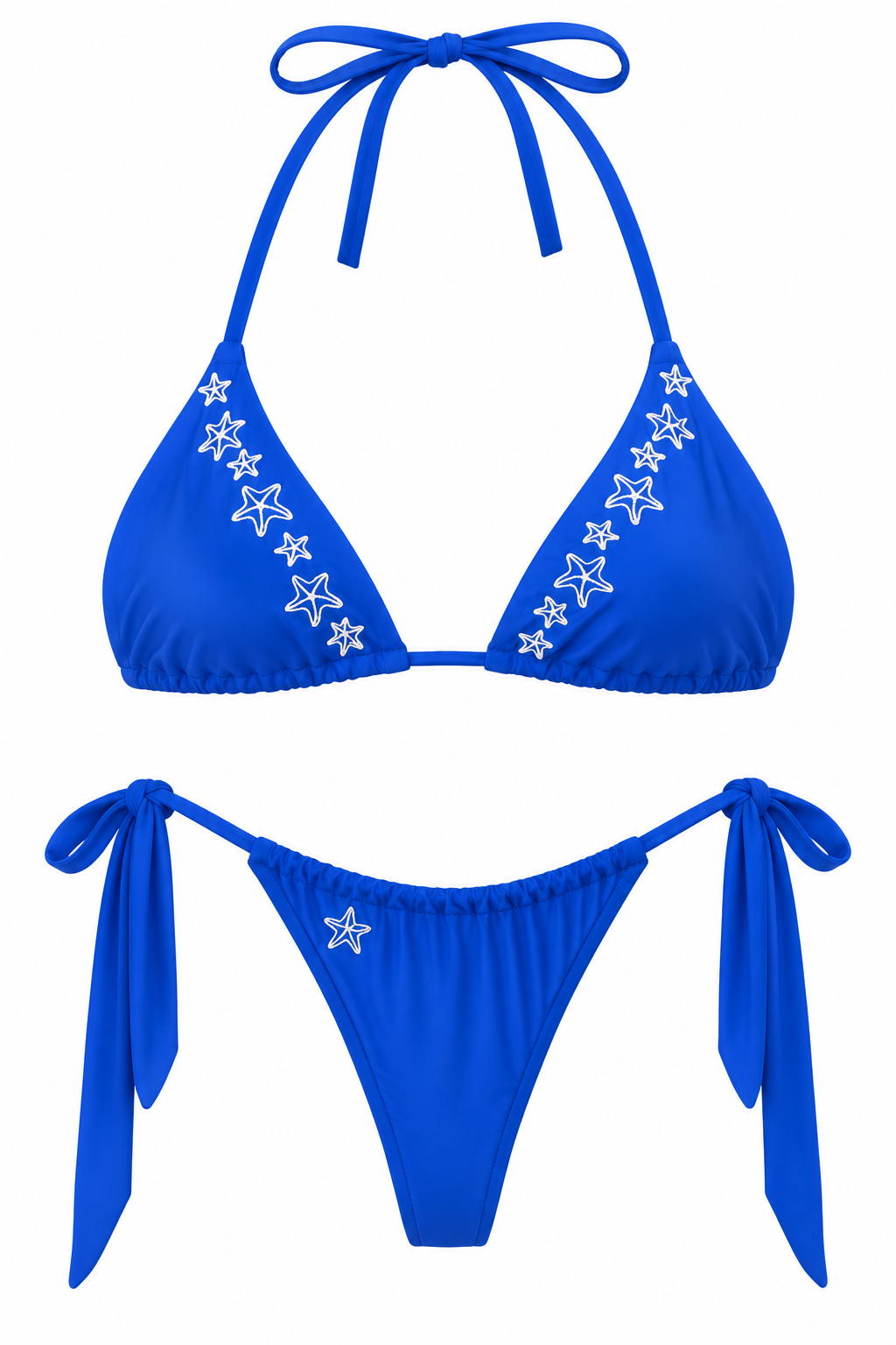Ocean Breeze Star Fish Top + Tie Bottom Blue