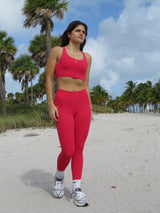 Pink Palm Sport Bra