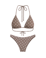 Jenna Brown Polka Dot Triangle Top + Classic Bottom