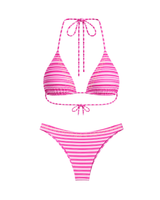 Addy Pink Striped Triangle Top + Classic Bottom