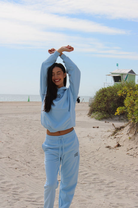 Hibiscus Sweatpants Blue