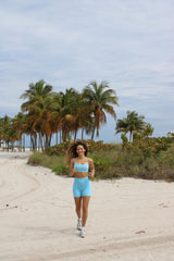 Light Blue Biker Shorts