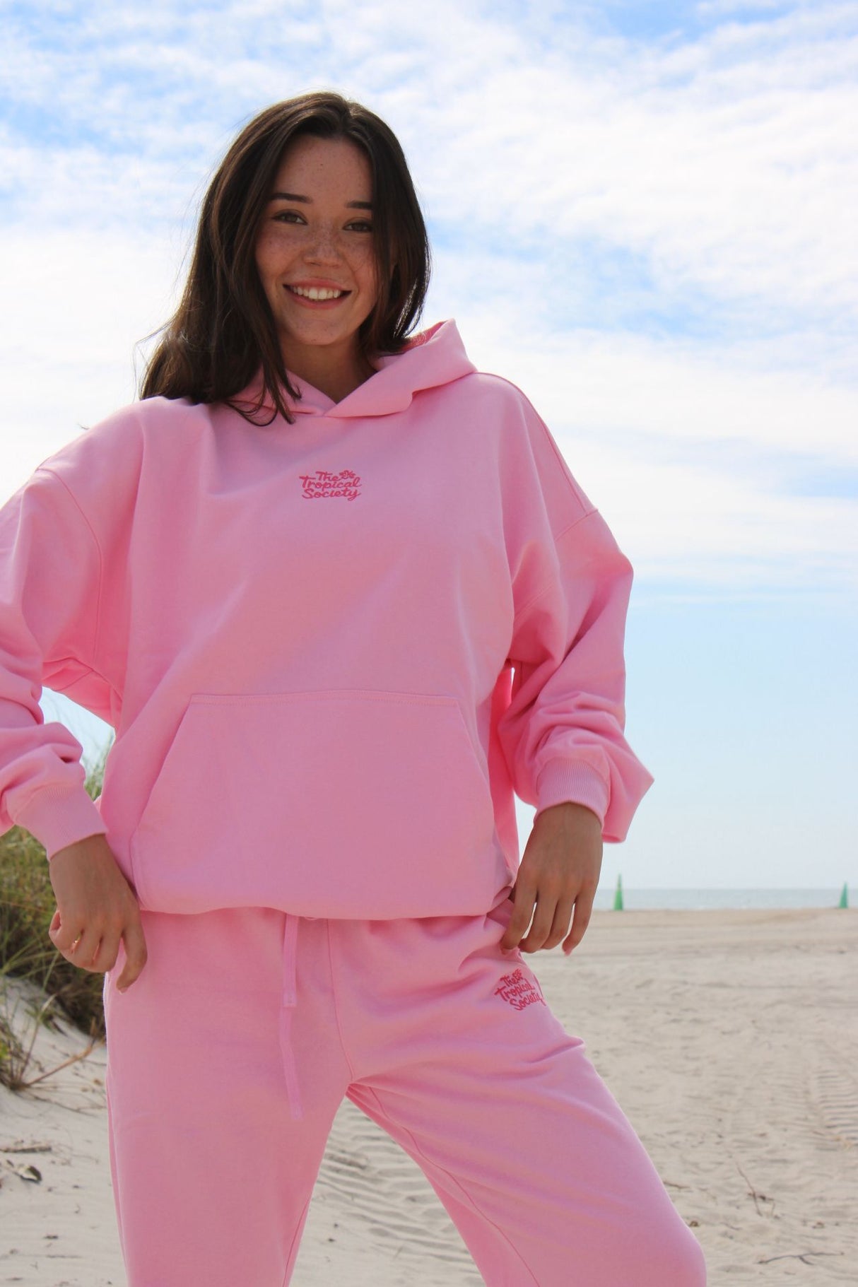 Hibiscus Hoodie Pink
